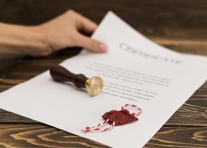 graduation diploma certificate wax seal